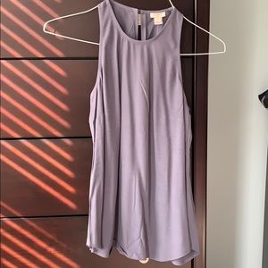 High neck J. Crew tank. One button in back.